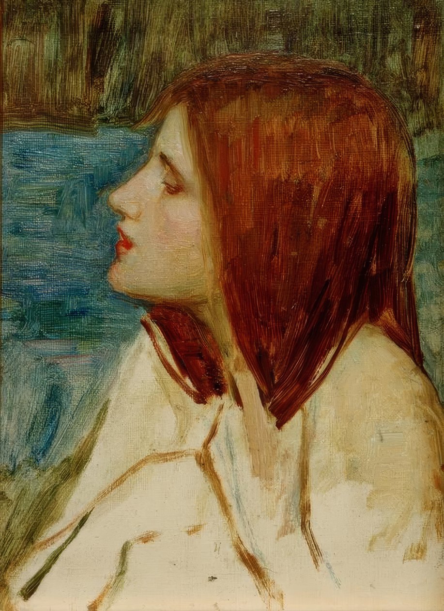 Hodet til en jente av John William Waterhouse