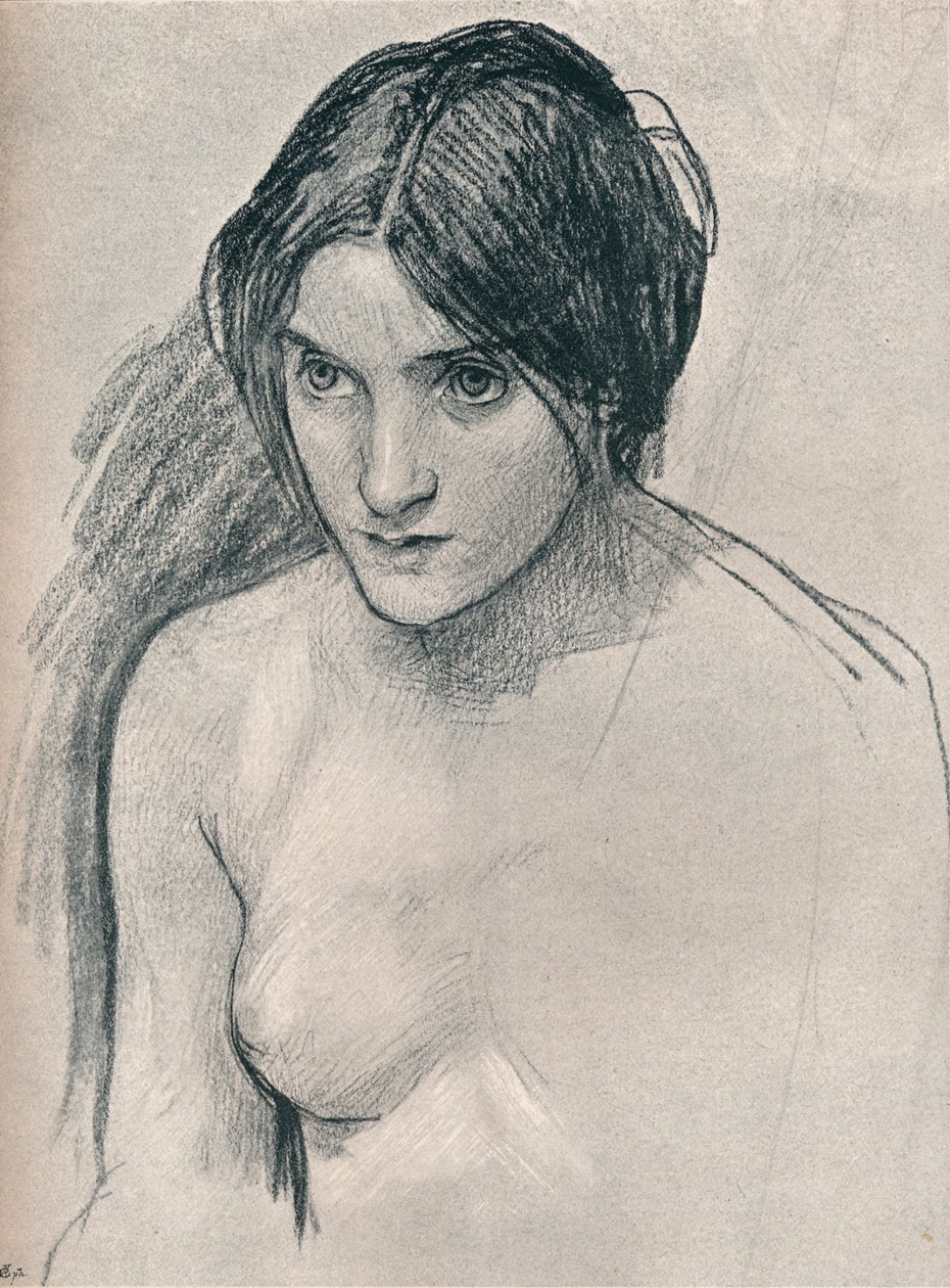 Studie for maleriet Hylas and the Nymphs, c1896 av John William Waterhouse