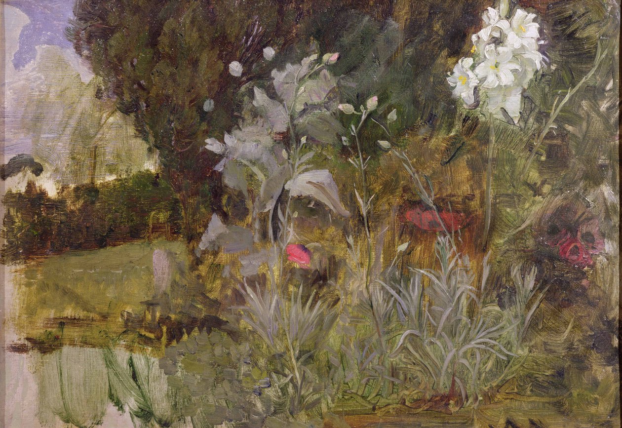Studie av blomster og løvverk, for 