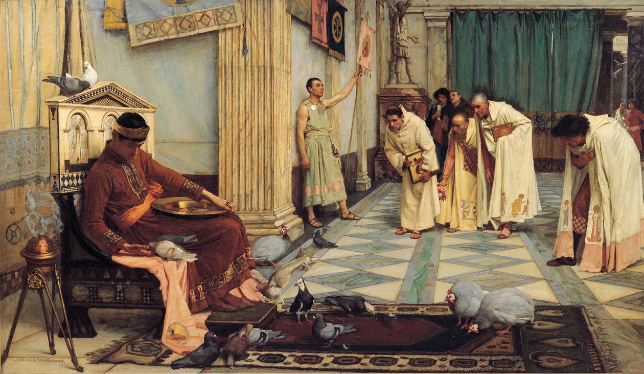 Favorittene til keiser Honorius, 1883 av John William Waterhouse