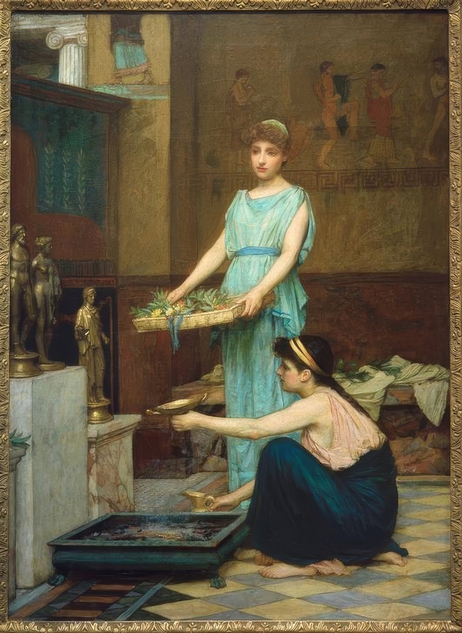 Husholdningsgudene av John William Waterhouse