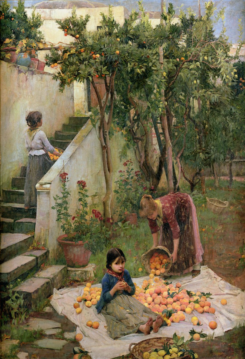 The Orange Gatherers av John William Waterhouse