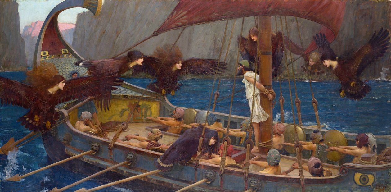 Ulysses og sirenene av John William Waterhouse
