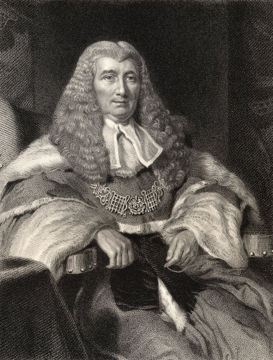 Charles Abbott, 1. baron Tenterden, gravert av W. Holl, fra 'National Portrait Gallery, bind II', utgitt ca. 1835 av John William Wright