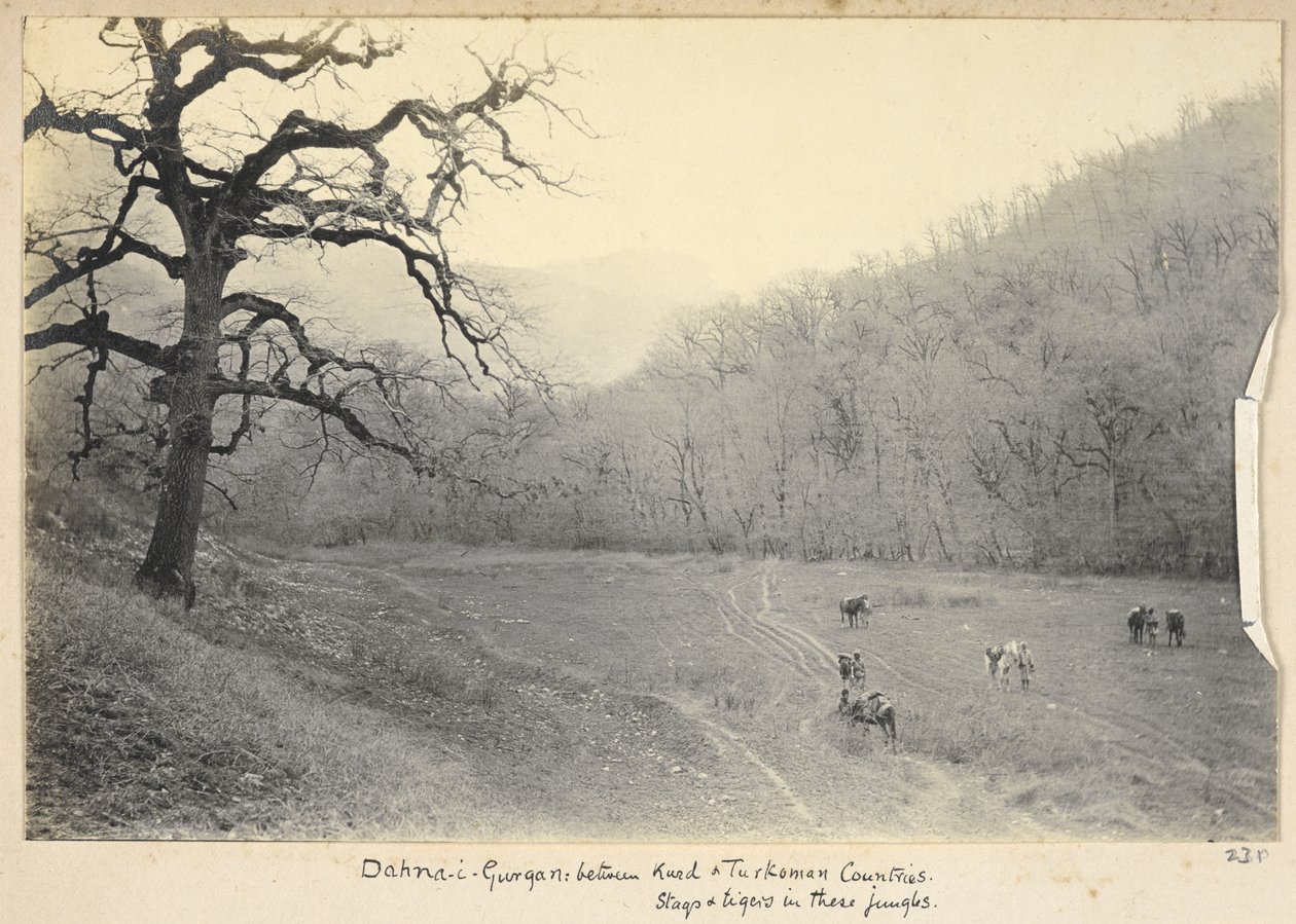 Razavi Khorasan-provinsen, Iran, ca. 1908 (s/hvitt-bilde) av John Williams Watson
