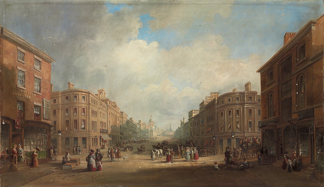 Et foreslått opplegg for en ny gate, Newcastle, 1831 av John Wilson Carmichael