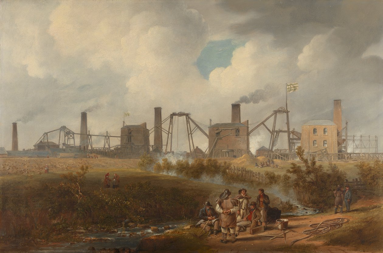En utsikt over Murton Colliery nær Seaham, County Durham av John Wilson Carmichael