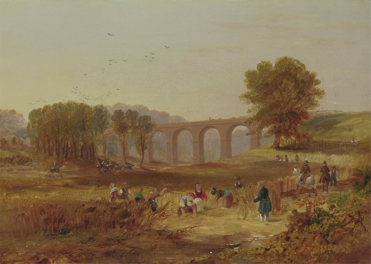 Corby Viaduct, Newcastle og Carlisle Railway av John Wilson Carmichael
