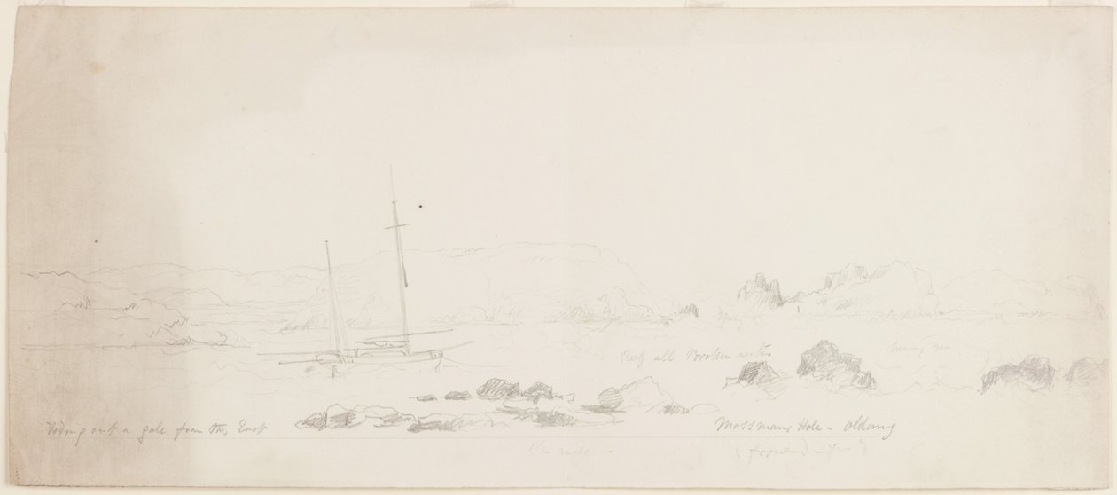 Riding Out a Gale from the East Mossmans Hole-Oldang av John Wilson Carmichael