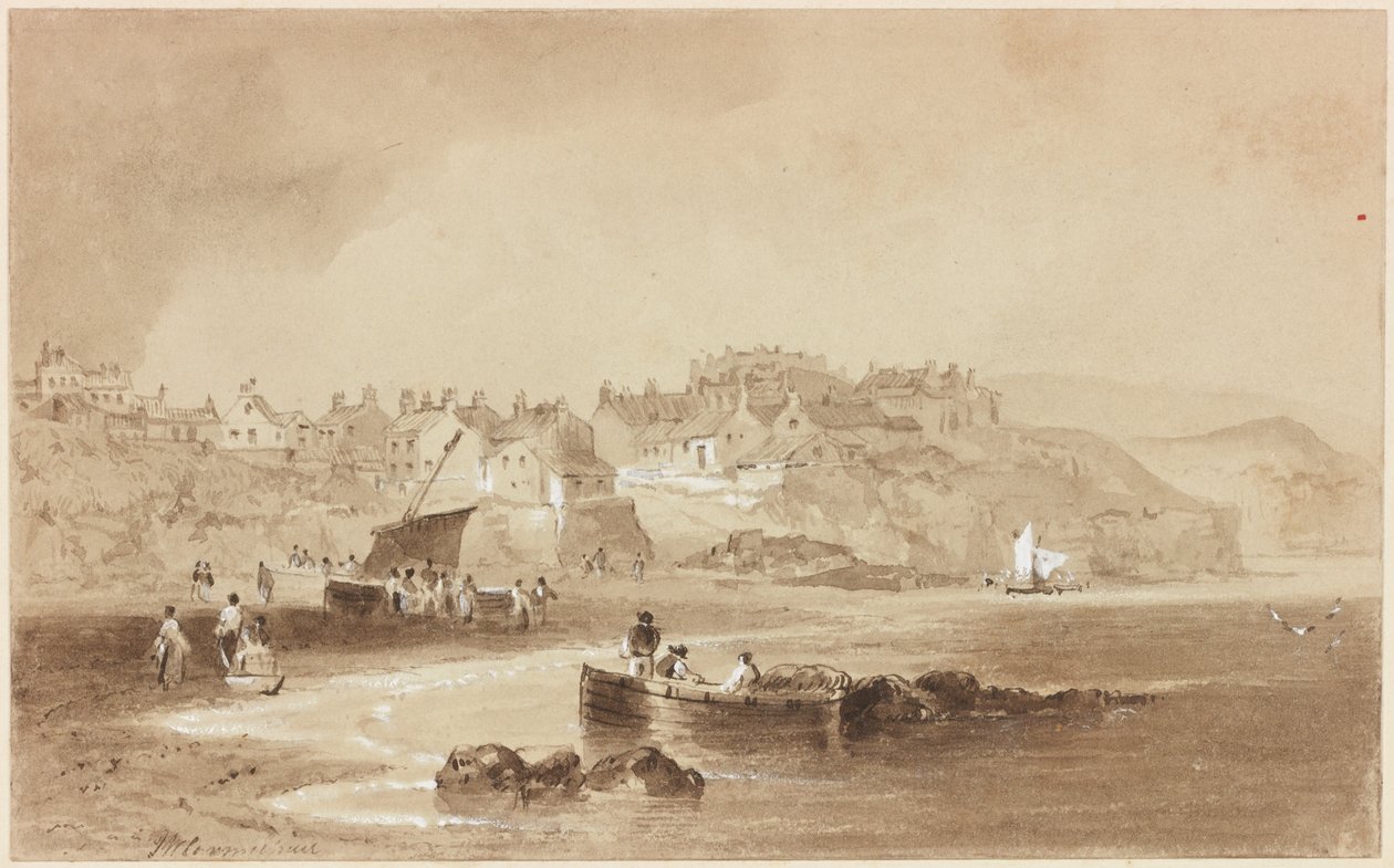 Robin Hoods Bay (kroppsfarge) av John Wilson Carmichael