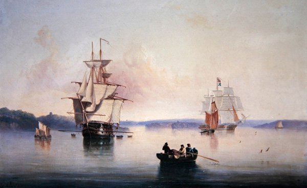 Saltash Creek - nær Plymouth av John Wilson Carmichael