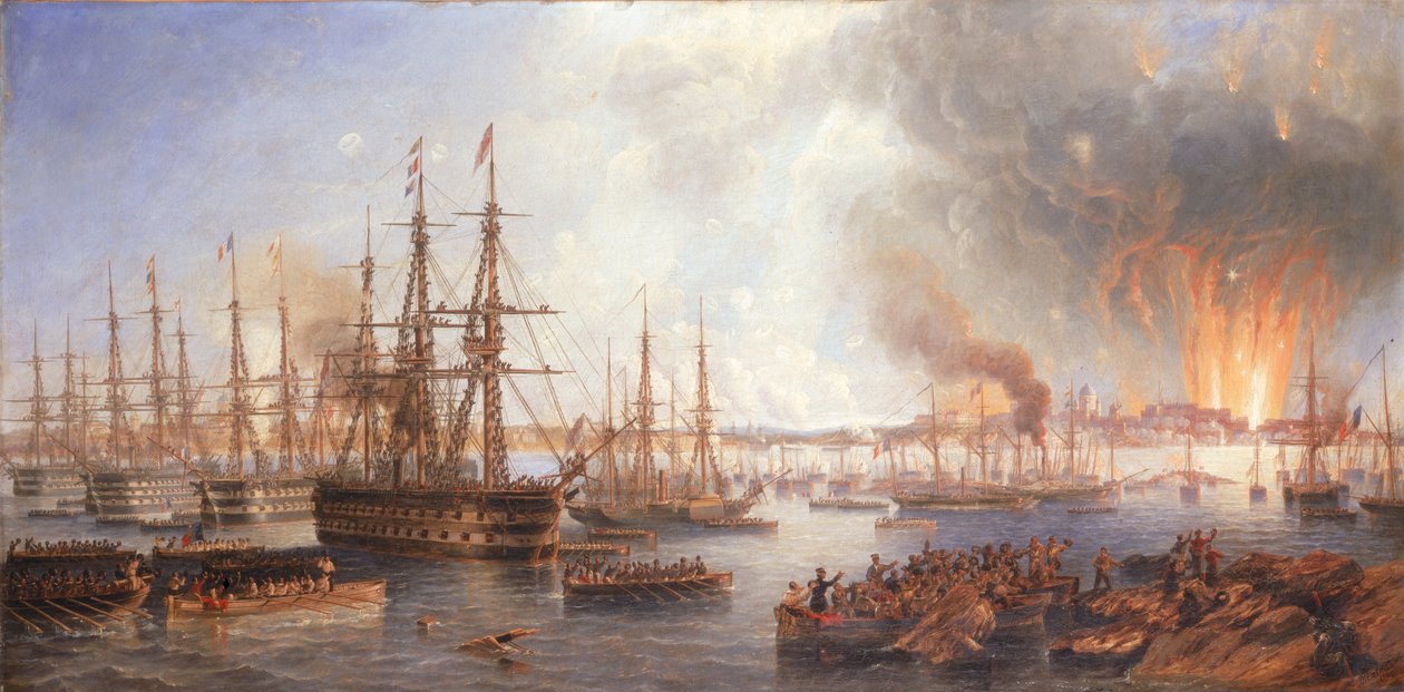 Bombardementet av Sveaborg, 5. august 1855, 1856 av John Wilson Carmichael