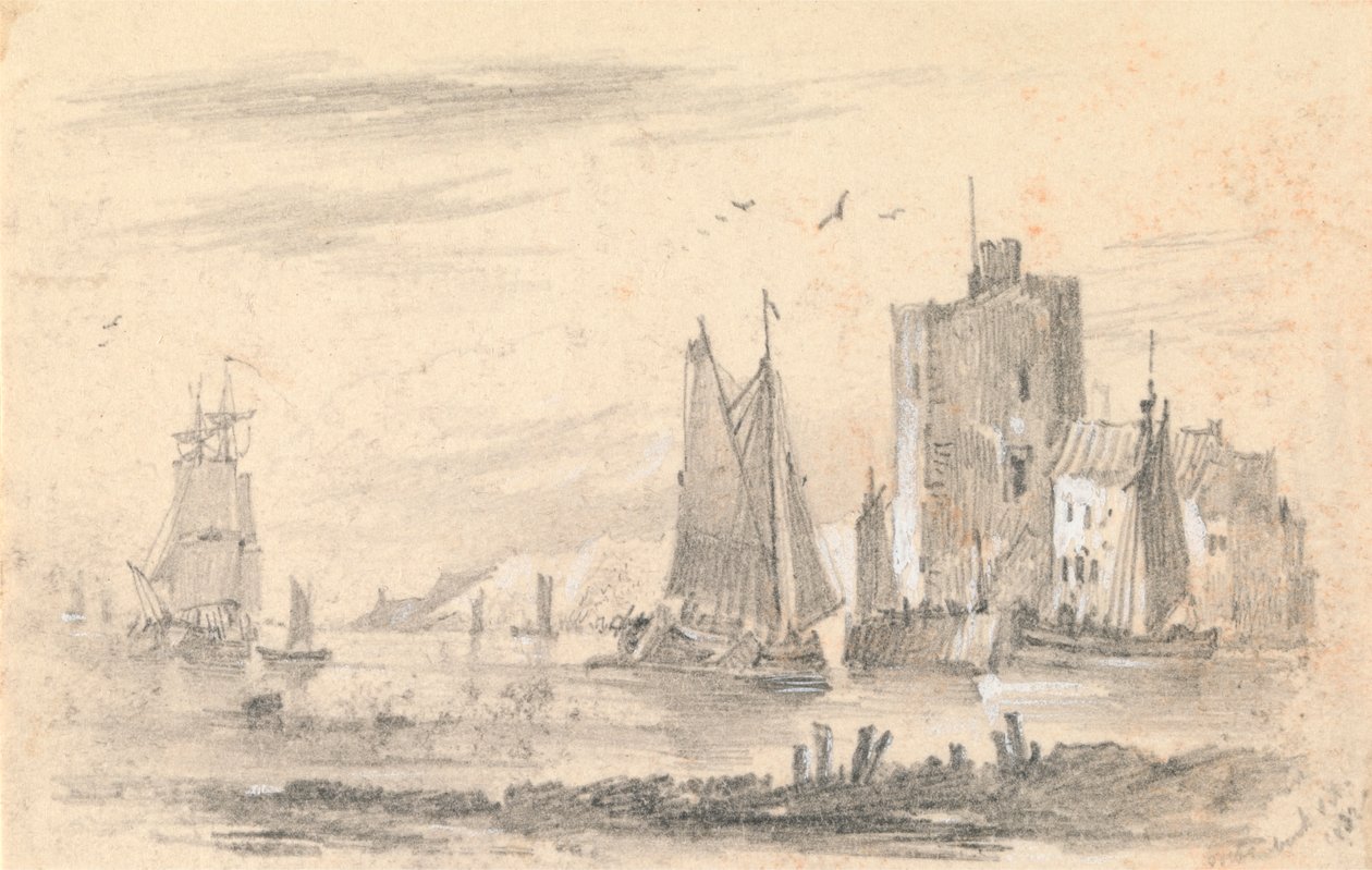 Havnescene av John Wilson Ewbank