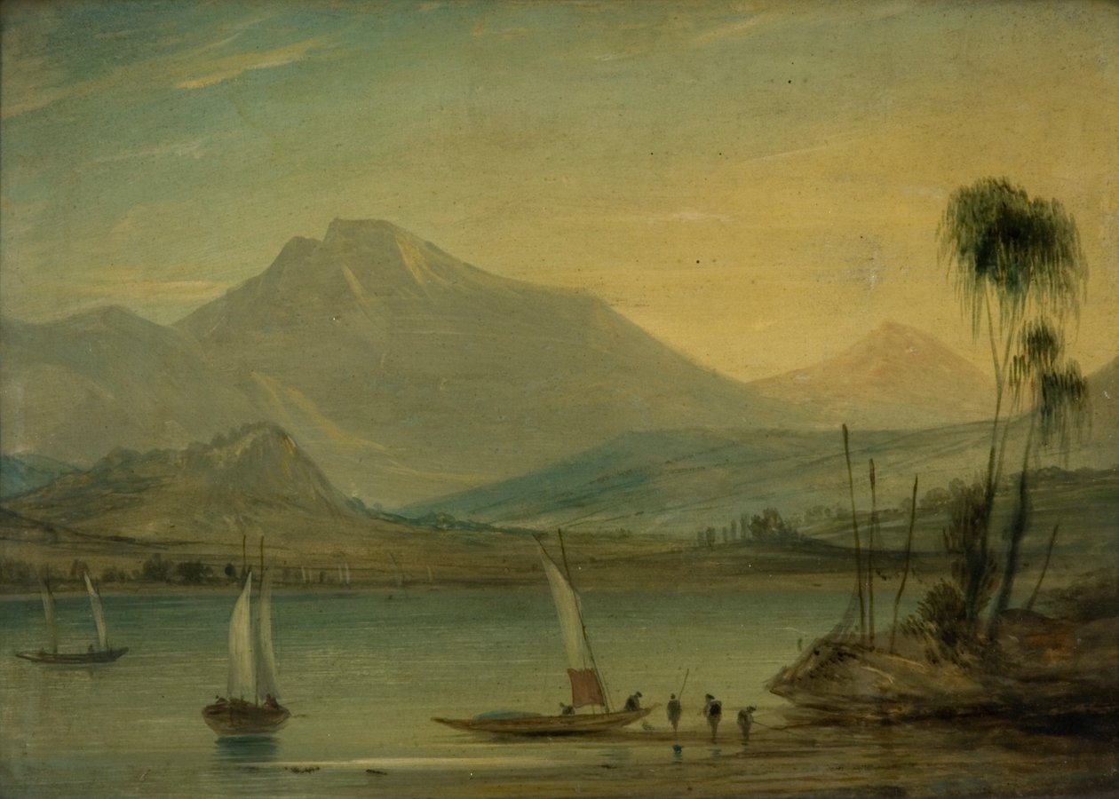 Loch Fyne, Sildefiske (olje på metall) av John Wilson Ewbank