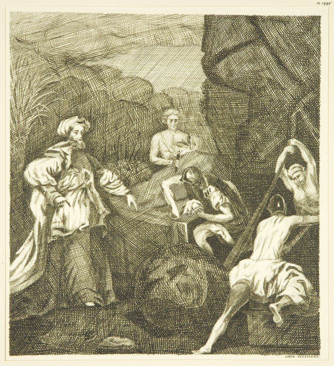 Hogarths altertavle - Sealing the Tomb (penn og blekk på papir) av John Withers