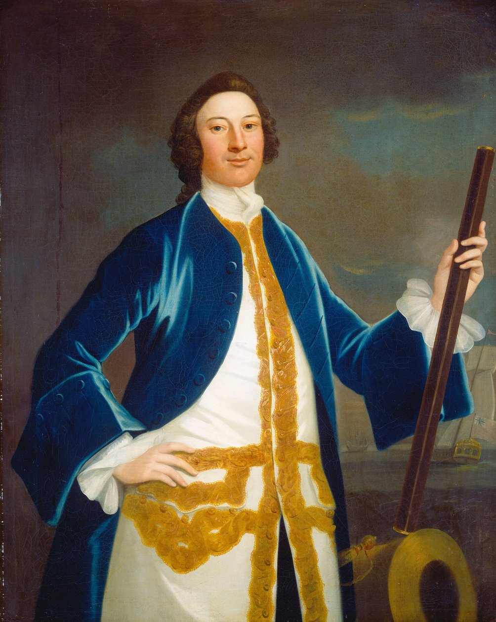 Uidentifisert britisk marineoffiser, ca. 1745. av John Wollaston