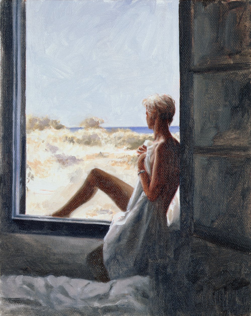 Blue Sea Dream (olje på lerretstavle) av John Worthington