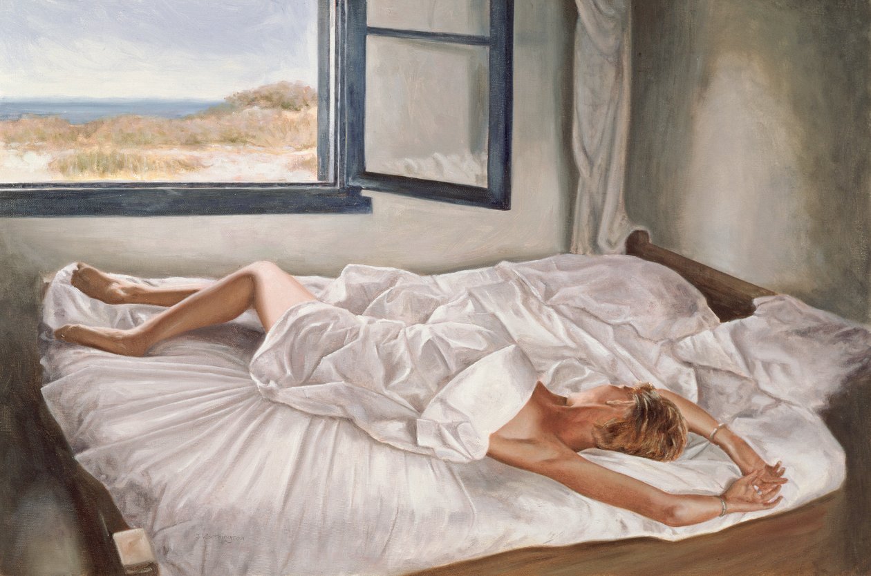The Whispering Sea (olje på lerretstavle) av John Worthington