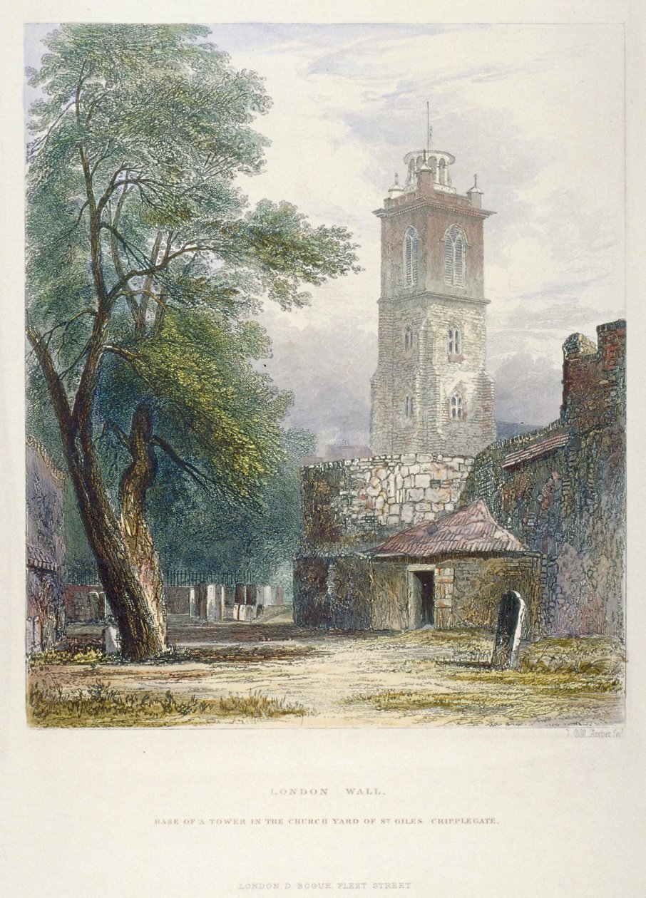 Church of St Giles without Cripplegate, City of London, 1851 av John Wykeham Archer