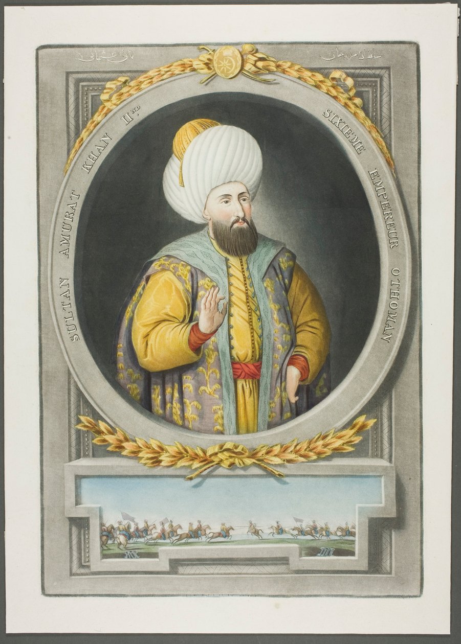 Amurat Kahn II, fra Portraits of the Emperors of Tyrkia av John Young