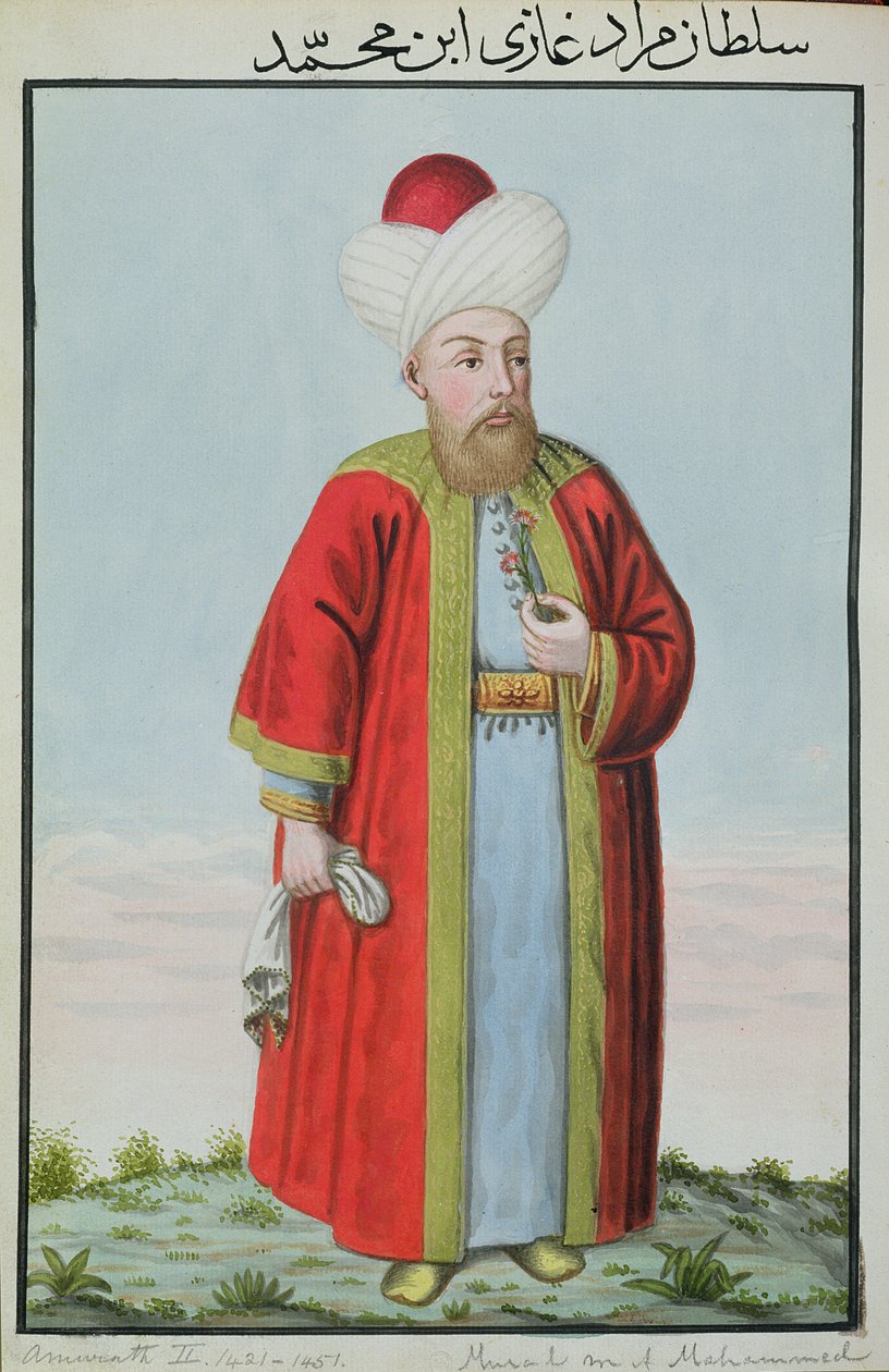 Amurath (Murad) II (1404–51) Sultan 1421–51, fra «En serie portretter av Tyrkias keisere» av John Young
