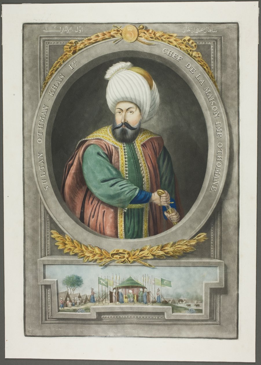 Othman Kahn I, fra Portraits of the Emperors of Tyrkia av John Young