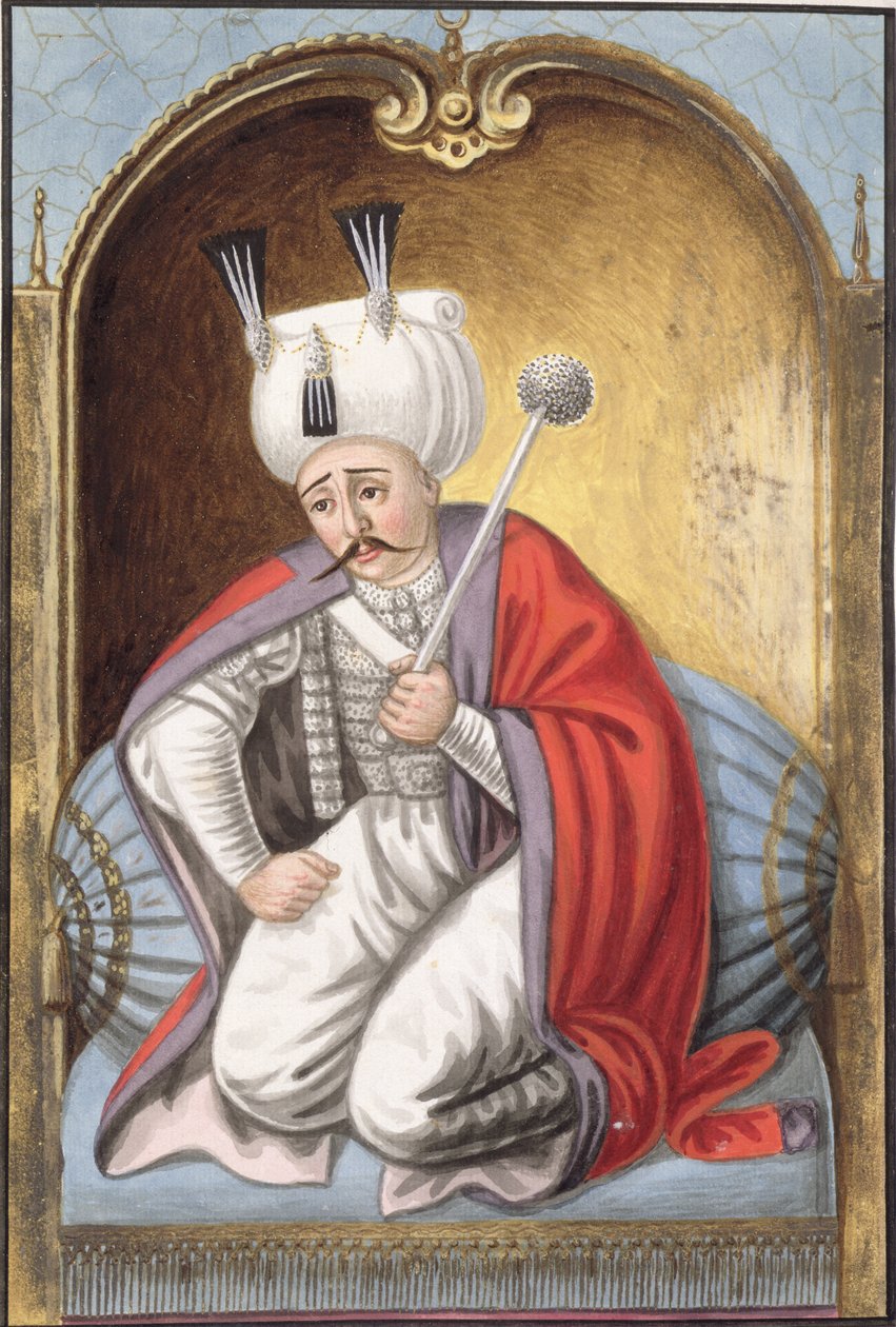 Selim I (1466–1520) kalte «Yavuz», den dystre, sultan 1512–20, fra «En serie portretter av Tyrkias keisere» av John Young