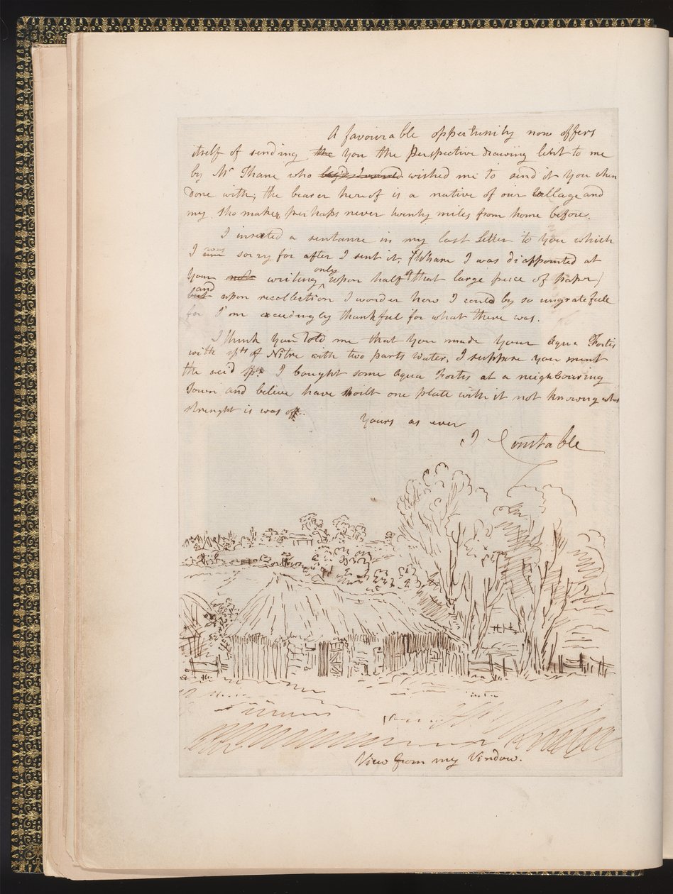 Autografbrev fra John Constable til John Thomas Smith, fra Memoirs of the Life of John Constable, av Charles Robert Leslie, trykt av James Carpenter, 1843 av John Constable