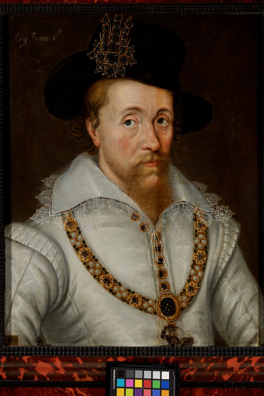 James I & VI (1556–1625) av John de the Elder (studio of) Critz