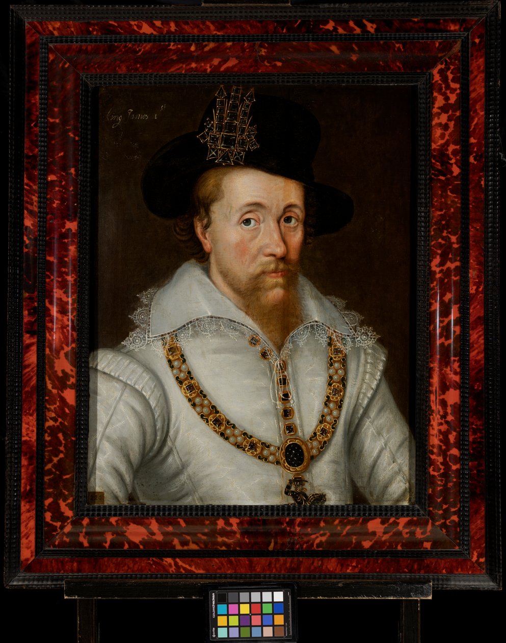 James I & VI (1556–1625) av John de the Elder (studio of) Critz