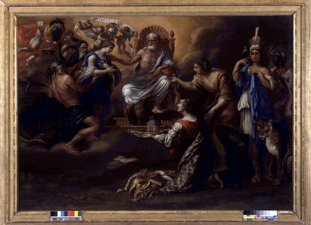 Marseille beskyttet av gudene eller Apotheosis of Marseille av John the Baptist of Beadan