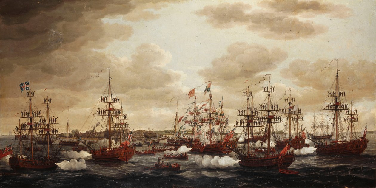 Prinsesse Charlottes landing i Harwich i 1761, 1762 av John the Elder Cleveley