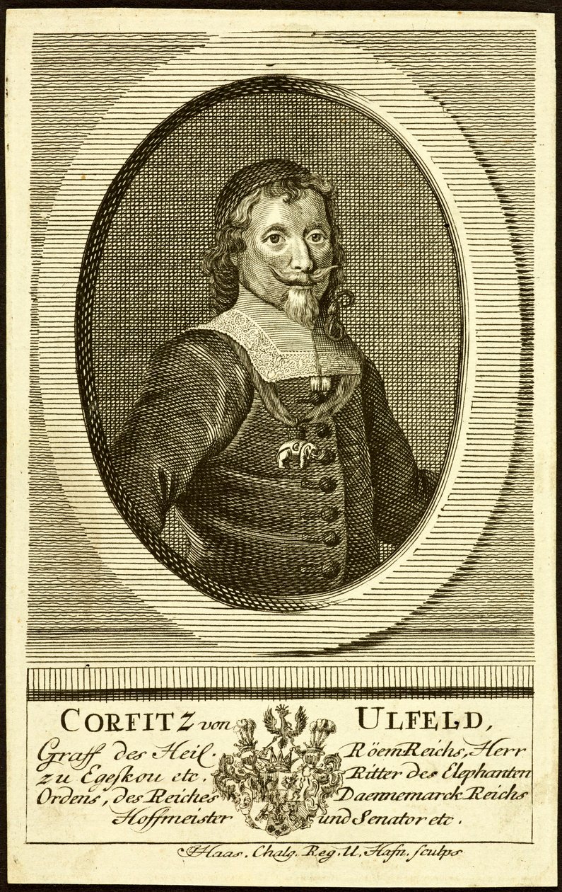 Portrett av Corfitz Ulfeldt 1606-1664. av Jonas Haas
