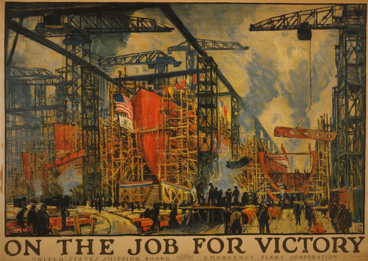 På jobben for seier, 1918 av Jonas Lie