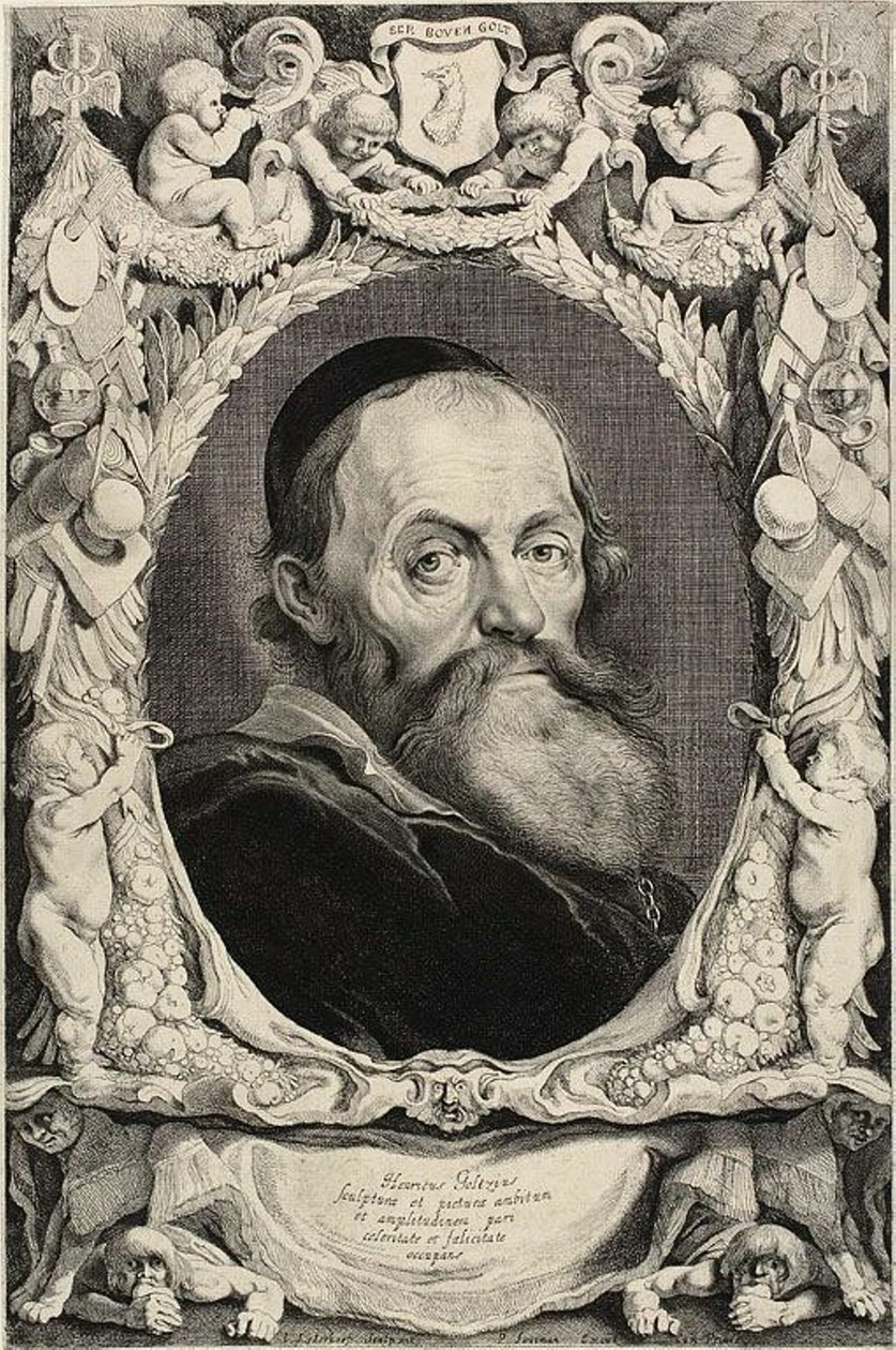 Portrett av Hendrik Goltzius av Jonas Suyderhoef