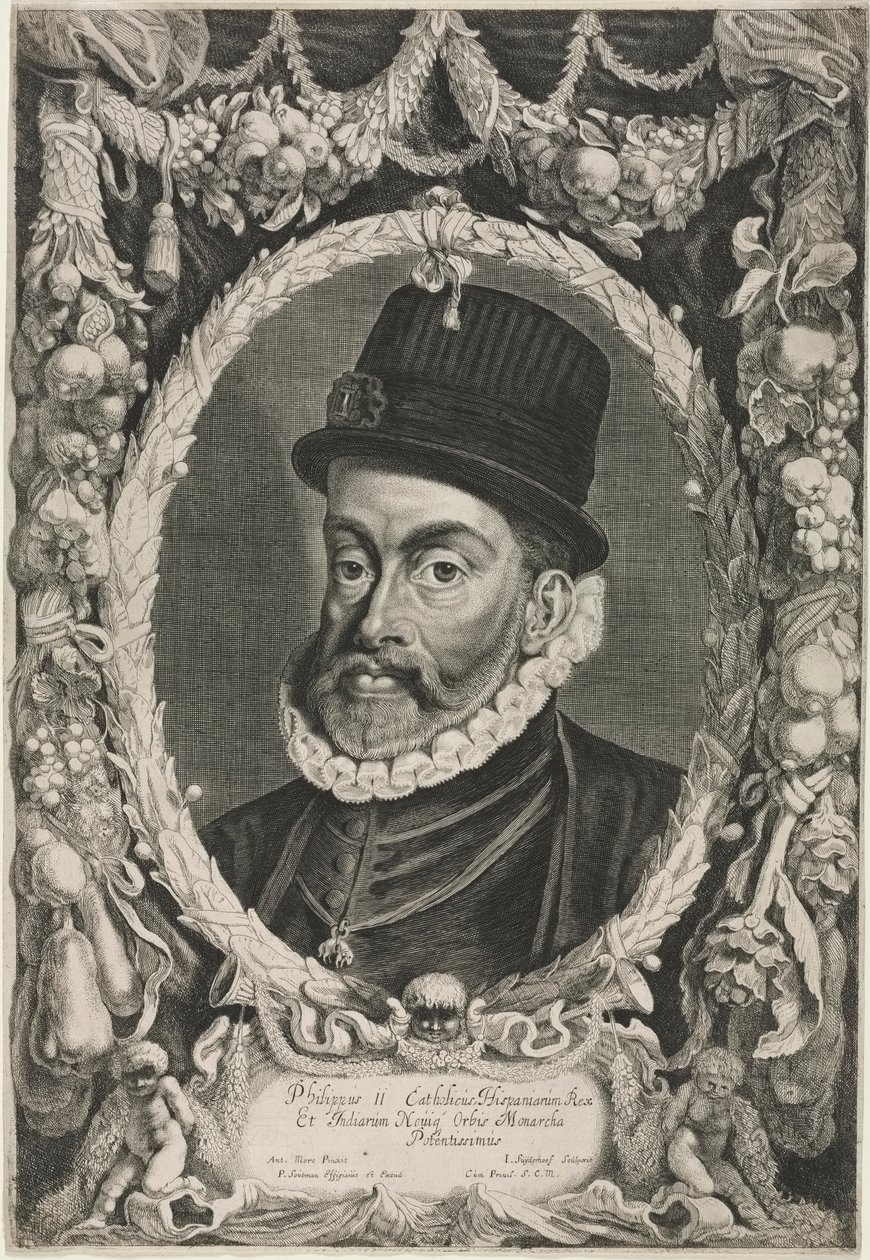 Portrett av Filip II, konge av Spania av Jonas Suyderhoef