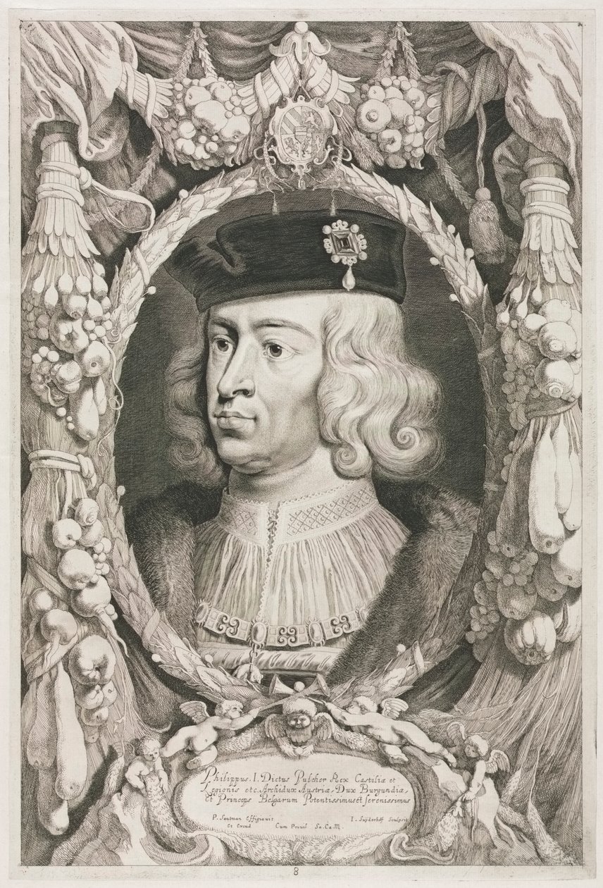 Hertugene av Burgund: nr. 8. Portrett av Philippe I (den kjekke) av Castilla av Jonas Suyderhoef