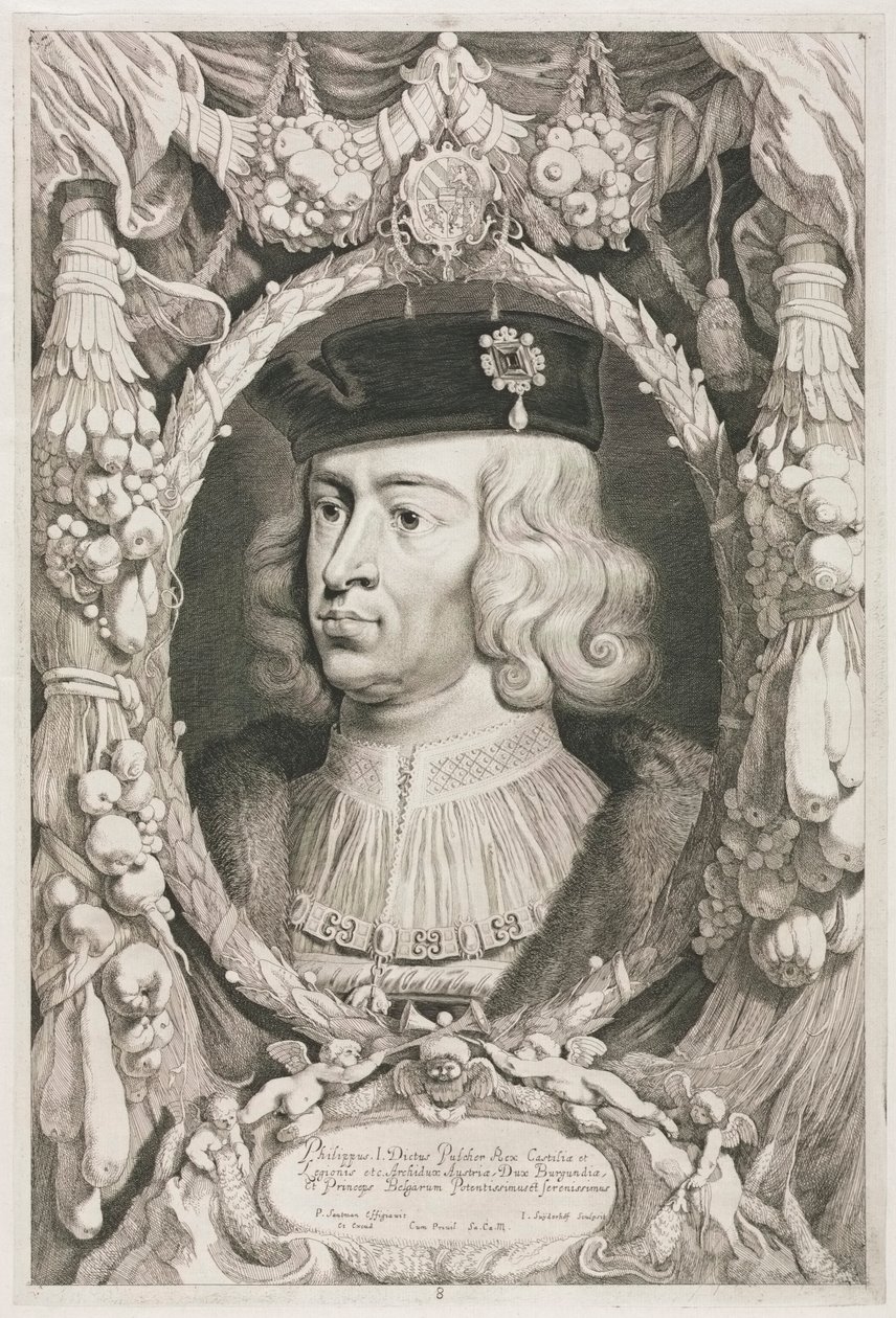 Hertugene av Burgund: nr. 8. Portrett av Philippe I den kjekke fra Castilla. av Jonas Suyderhoef