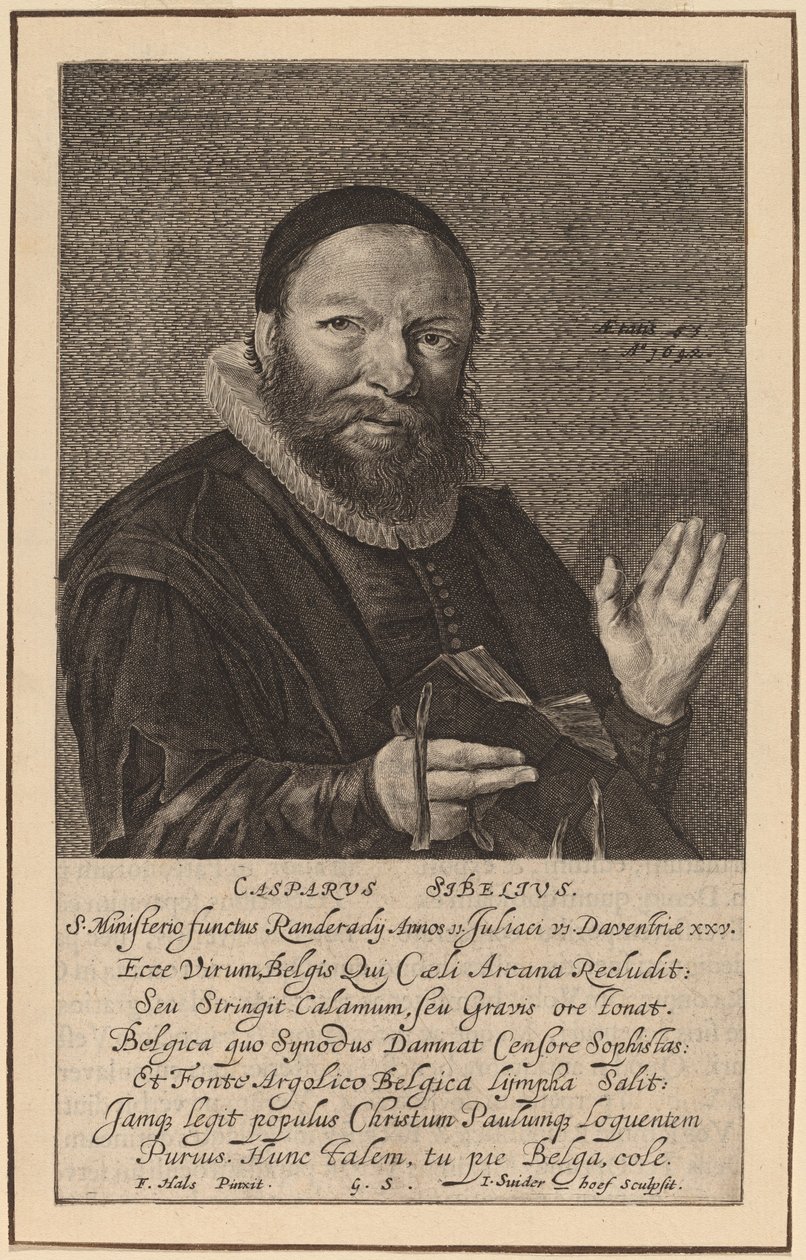 Caspar Sibelius av Jonas Suyderhoff after Frans Hals