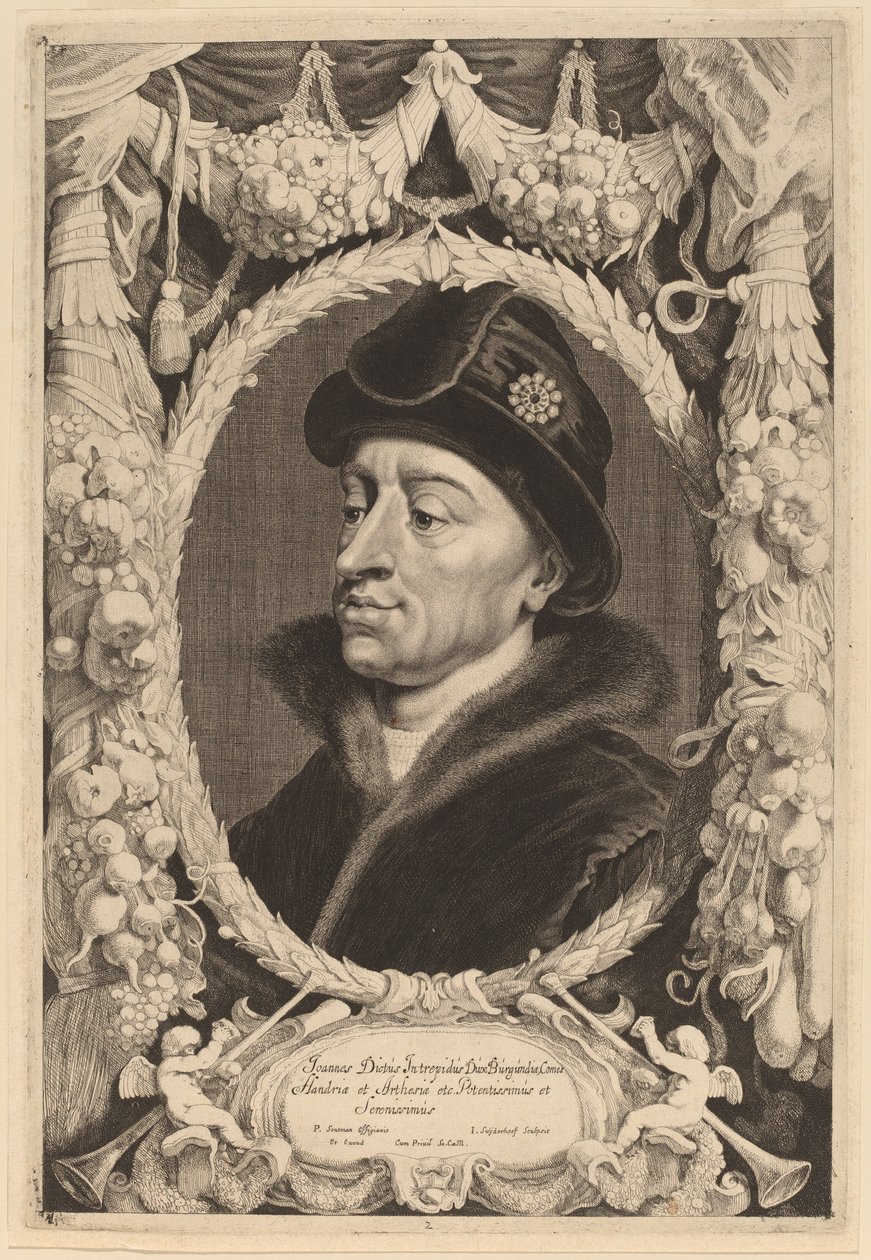 Johannes den fryktløse, hertugen av Burgund av Jonas Suyderhoff after Pieter Claesz Soutman
