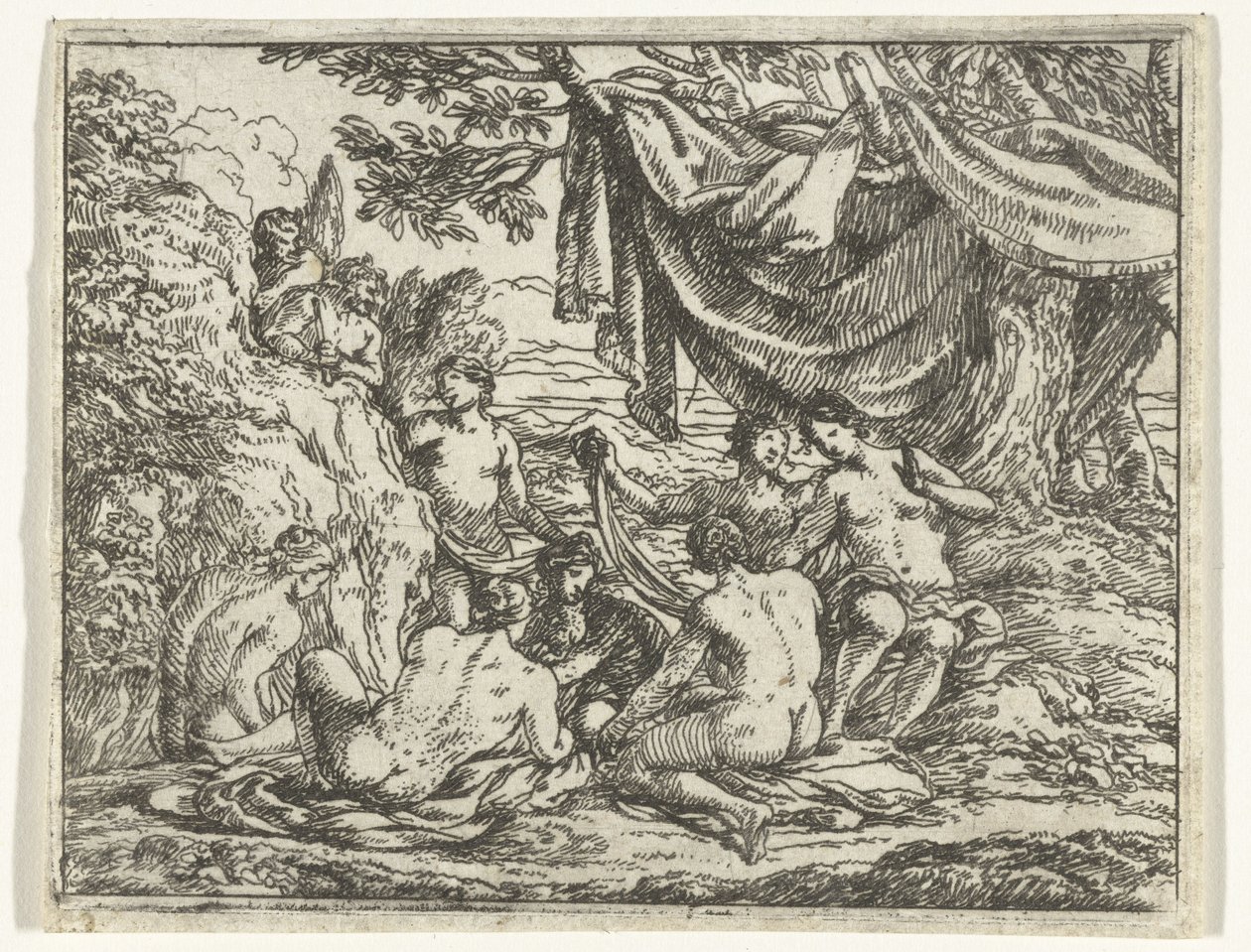 Satyrer og nymfer under et tre av Jonas Umbach