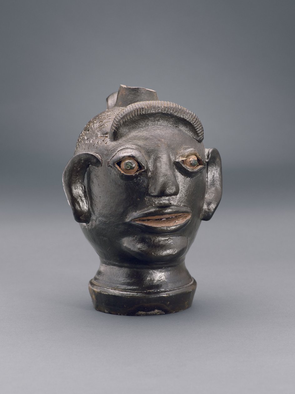 Kanne (i form av et menneskehode), 1810-40 (steintøy) av Jonathan Fenton