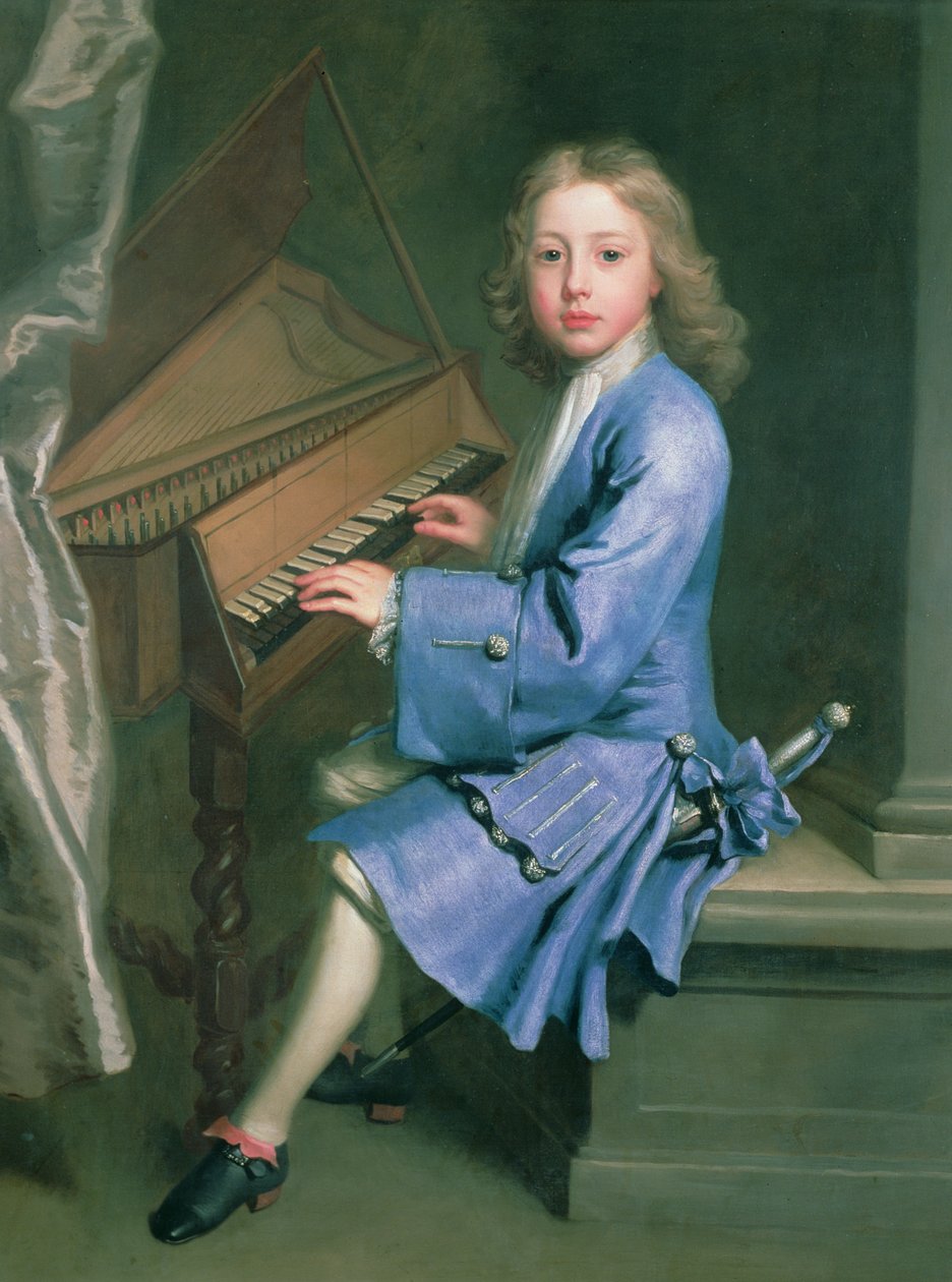 Garton Orme satt ved Spinet, ca. 1707 av Jonathan Richardson