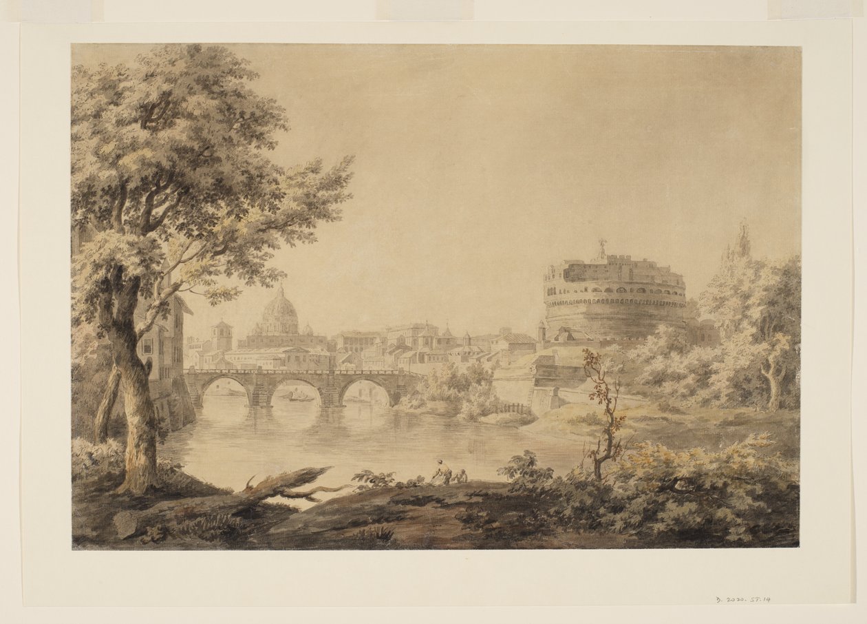 Utsikt over Roma med Peterskirken og Castel Sant