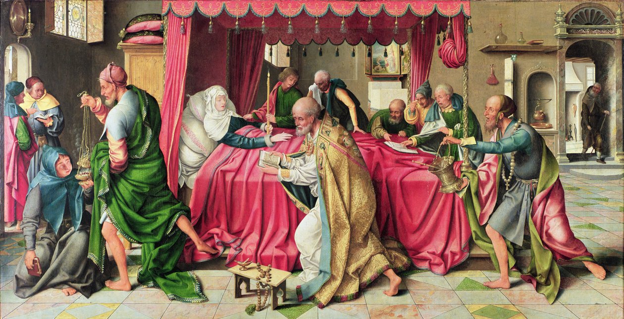 Triptych with the Death of the Virgin, 1515 av Joos van Cleve