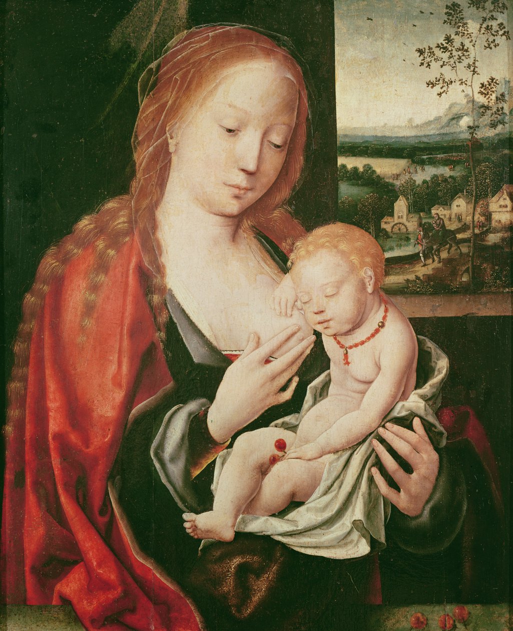 Jomfru og sovende barn av Joos van Cleve