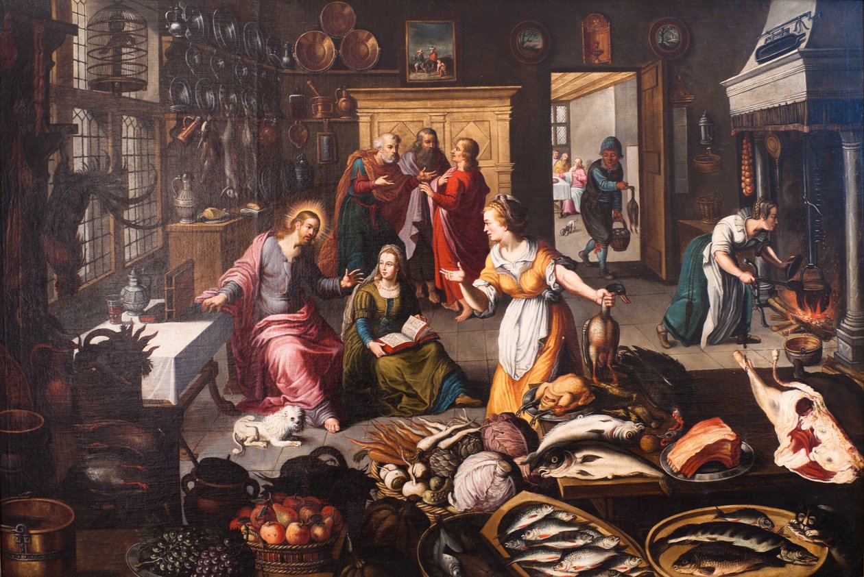 Kristus i Martha og Maria av Joos Goemare