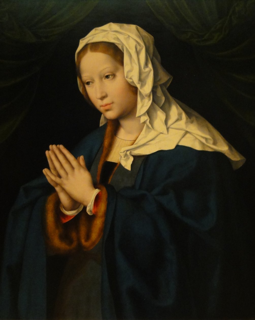 Maria i Beten av Joos van Cleve