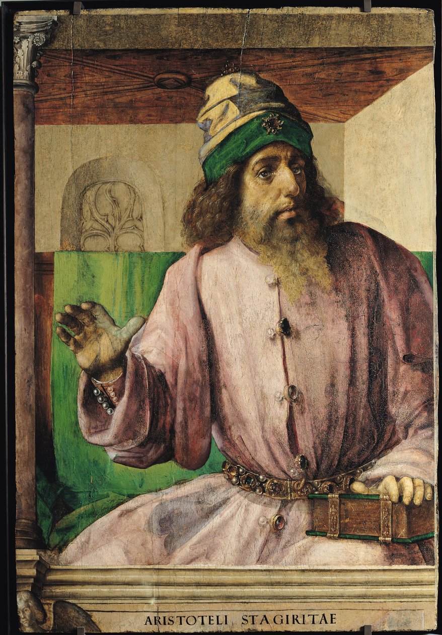 Portrett av Aristoteles (384-322 f.Kr.), ca. 1475 av Joos van Gent