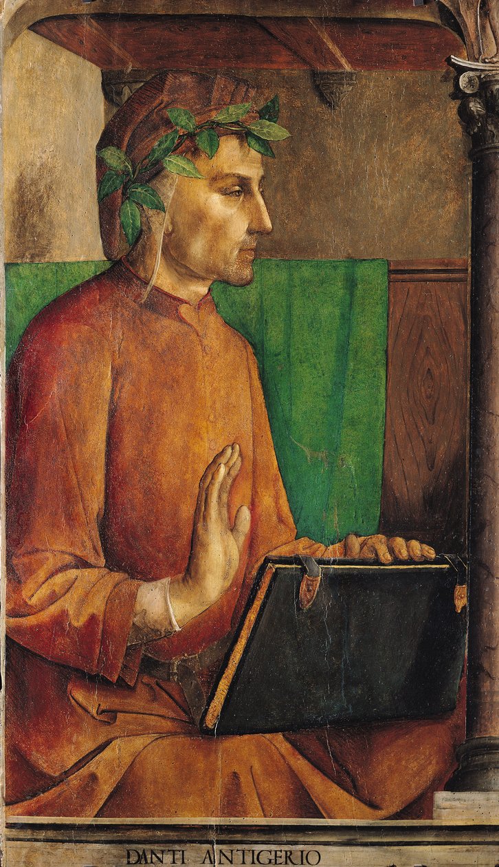 Portrett av Dante Alighieri (1265-1321), ca. 1475 av Joos van Gent